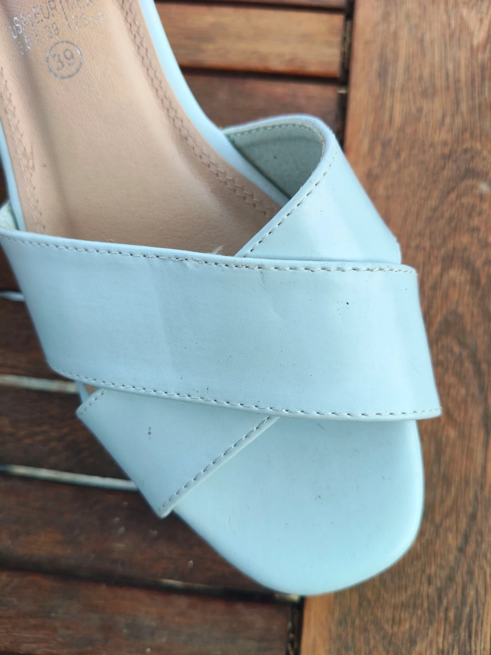 Marpaz-Sandalen platform dames 39 plastic kurk gekruiste bandjes – photo 6